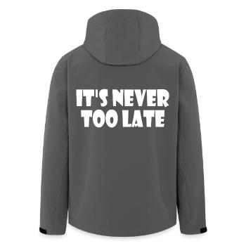 It's never too late - Recycelte Männer Softshell-Jacke von Stanley/Stella - Anthrazit - Hinten - AI Model Male 185 light (185cm)