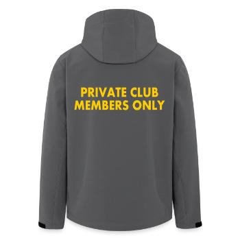 private club members only - Recycelte Männer Softshell-Jacke von Stanley/Stella - Anthrazit - Hinten - AI Model Male 185 light (185cm)