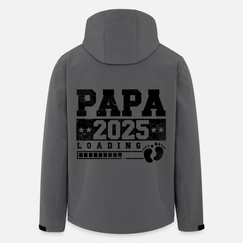 Papa 2025 loading - Recycelte Männer Softshell-Jacke von Stanley/Stella - Anthrazit