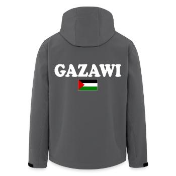 Gazawi gaza - Recycelte Männer Softshell-Jacke von Stanley/Stella - Anthrazit - Hinten - AI Model Male 185 light (185cm)