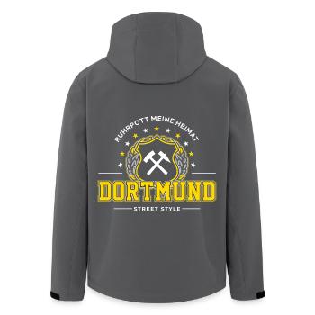 Dortmund - Recycelte Männer Softshell-Jacke von Stanley/Stella - Anthrazit - Hinten - AI Model Male 185 light (185cm)
