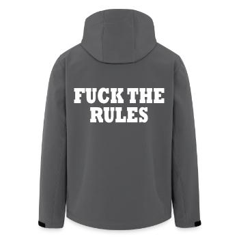 Fuck the rules - Recycelte Männer Softshell-Jacke von Stanley/Stella - Anthrazit - Hinten - AI Model Male 185 light (185cm)