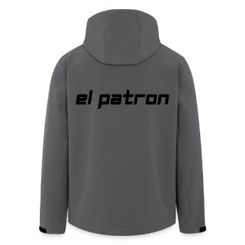 El Patron – Der Chef Look - Recycelte Männer Softshell-Jacke von Stanley/Stella - Anthrazit - Hinten - AI Model Male 185 light (185cm)