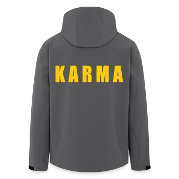 Karma - Recycelte Männer Softshell-Jacke von Stanley/Stella - Anthrazit - Hinten - AI Model Male 185 light (185cm)