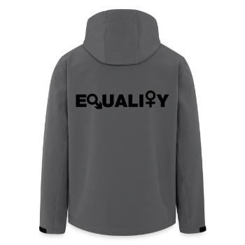 Égalité # - Veste softshell homme en polyester recyclé Stanley/Stella - charbon - Dos - AI Model Male 185 light (185cm)
