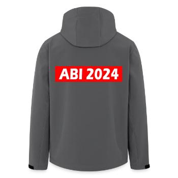 Abi 2024 - Recycelte Männer Softshell-Jacke von Stanley/Stella - Anthrazit - Hinten - AI Model Male 185 light (185cm)