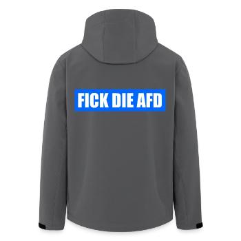Fick die afd - Recycelte Männer Softshell-Jacke von Stanley/Stella - Anthrazit - Hinten - AI Model Male 185 light (185cm)