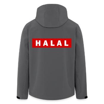 Halal - Recycelte Männer Softshell-Jacke von Stanley/Stella - Anthrazit - Hinten - AI Model Male 185 light (185cm)