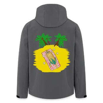 Urlauber Tourist Faul Faulheit Freizeit Hitze - Recycelte Männer Softshell-Jacke von Stanley/Stella - Anthrazit - Hinten - AI Model Male 185 light (185cm)