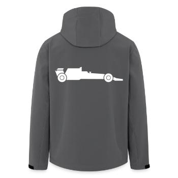 Race car Rennauto - Recycelte Männer Softshell-Jacke von Stanley/Stella - Anthrazit - Hinten - AI Model Male 185 light (185cm)