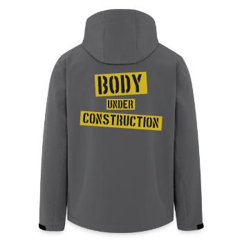 Body under Construction - Recycelte Männer Softshell-Jacke von Stanley/Stella - Anthrazit - Hinten - AI Model Male 185 light (185cm)