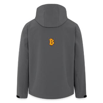 Bitcoin Symbol - Men’s Recycled Softshell Jacket by Stanley/Stella - anthracite - Back - AI Model Male 185 light (185cm)