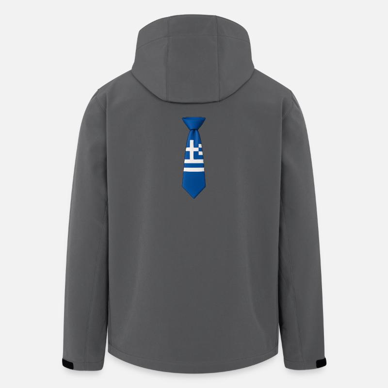 Griechenland-Krawatte – Flaggendesign - Recycelte Männer Softshell-Jacke von Stanley/Stella - Anthrazit