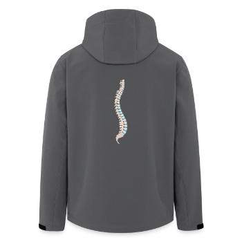 skeleton skelett bones knochen skull schaedel22 - Recycelte Männer Softshell-Jacke von Stanley/Stella - Anthrazit - Hinten - AI Model Male 185 light (185cm)