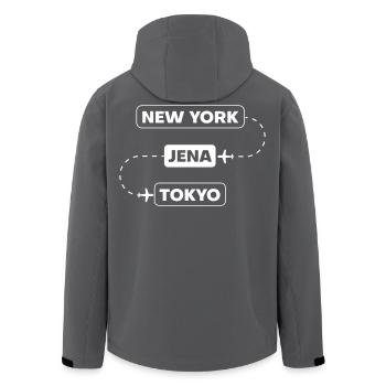 New York Jena Tokyo - Recycelte Männer Softshell-Jacke von Stanley/Stella - Anthrazit - Hinten - AI Model Male 185 light (185cm)