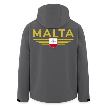 Malta T-Shirt – Für Insel-Fans - Recycelte Männer Softshell-Jacke von Stanley/Stella - Anthrazit - Hinten - AI Model Male 185 light (185cm)