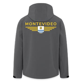 Montevideo Design – Für Fans & Reisende - Recycelte Männer Softshell-Jacke von Stanley/Stella - Anthrazit - Hinten - AI Model Male 185 light (185cm)