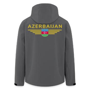 Aserbaidschan Design – Für Fans & Reisende - Recycelte Männer Softshell-Jacke von Stanley/Stella - Anthrazit - Hinten - AI Model Male 185 light (185cm)