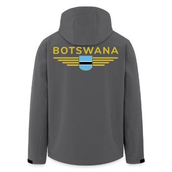 Botswana T-Shirt für Fans - Recycelte Männer Softshell-Jacke von Stanley/Stella - Anthrazit - Hinten - AI Model Male 185 light (185cm)