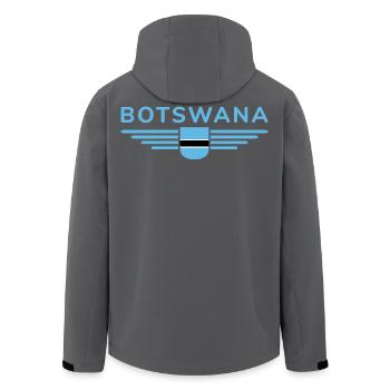 Botswana T-Shirt für Fans - Recycelte Männer Softshell-Jacke von Stanley/Stella - Anthrazit - Hinten - AI Model Male 185 light (185cm)