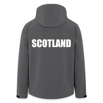 Schottland FLAGGE - Recycelte Männer Softshell-Jacke von Stanley/Stella - Anthrazit - Hinten - AI Model Male 185 light (185cm)