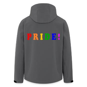 Pride - Recycelte Männer Softshell-Jacke von Stanley/Stella - Anthrazit - Hinten - AI Model Male 185 light (185cm)