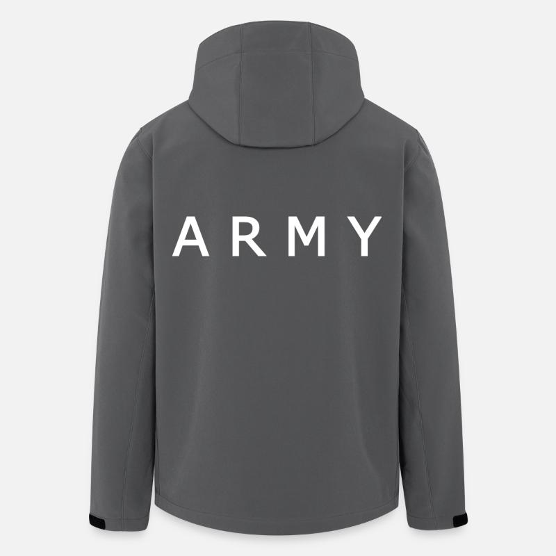 Army - Veste softshell homme en polyester recyclé Stanley/Stella - charbon