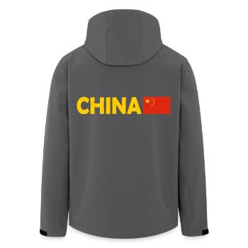 China - Recycelte Männer Softshell-Jacke von Stanley/Stella - Anthrazit - Hinten - AI Model Male 185 light (185cm)