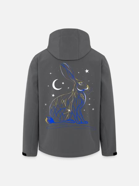 Kintsugi Osterhase Ostara Hase - Recycelte Männer Softshell-Jacke von Stanley/Stella - Anthrazit