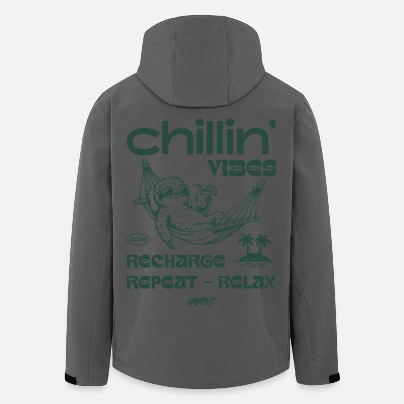 Recharge du hamac Chillin Vibes - Veste softshell homme en polyester recyclé Stanley/Stella - charbon
