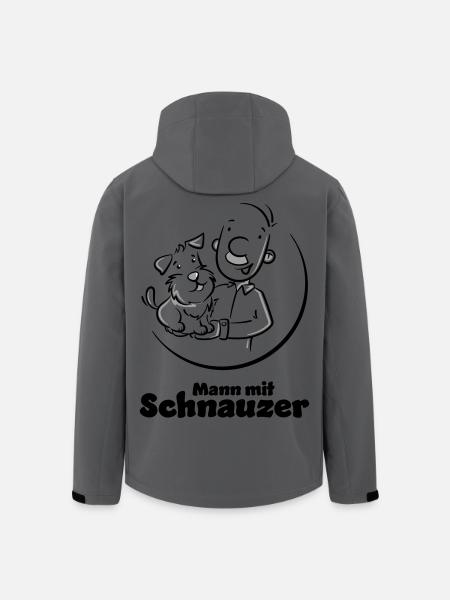 Mann mit Schnauzer (Oberlippenbart) - Recycelte Männer Softshell-Jacke von Stanley/Stella - Anthrazit