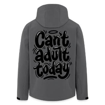 Can't adult today - Men’s Recycled Softshell Jacket by Stanley/Stella - anthracite - Back - AI Model Male 185 light (185cm)