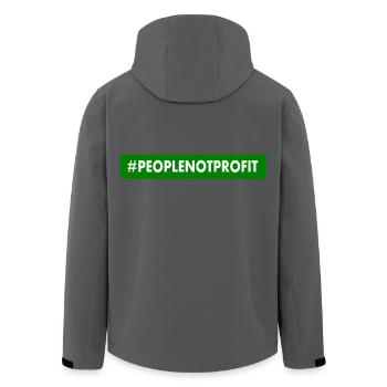 People not profit - Recycelte Männer Softshell-Jacke von Stanley/Stella - Anthrazit - Hinten - AI Model Male 185 light (185cm)