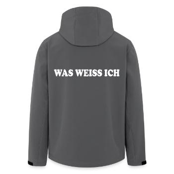 Was weiss ich - Recycelte Männer Softshell-Jacke von Stanley/Stella - Anthrazit - Hinten - AI Model Male 185 light (185cm)