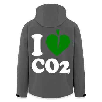 I love co2 - Recycelte Männer Softshell-Jacke von Stanley/Stella - Anthrazit - Hinten - AI Model Male 185 light (185cm)