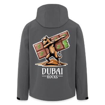 Dubai Rocks - Cooles Dabbing Dromedar Design - Recycelte Männer Softshell-Jacke von Stanley/Stella - Anthrazit - Hinten - AI Model Male 185 light (185cm)