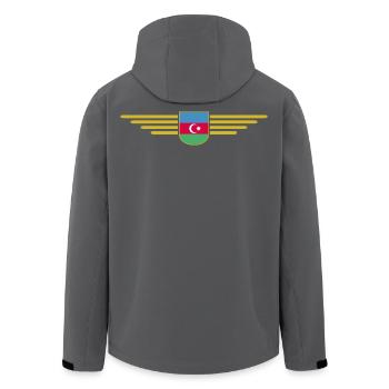 Aserbaidschan Design – Für Fans & Reisende - Recycelte Männer Softshell-Jacke von Stanley/Stella - Anthrazit - Hinten - AI Model Male 185 light (185cm)