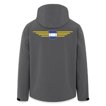 Honduras T-Shirt für Fans - Recycelte Männer Softshell-Jacke von Stanley/Stella - Anthrazit - Hinten - AI Model Male 185 light (185cm)
