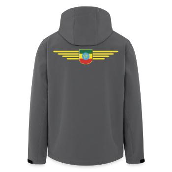 Äthiopien Design – Stolz und Kultur - Recycelte Männer Softshell-Jacke von Stanley/Stella - Anthrazit - Hinten - AI Model Male 185 light (185cm)