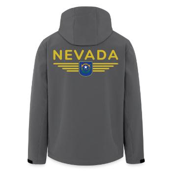 Nevada Fan T-Shirt – Perfekt für Fans! - Recycelte Männer Softshell-Jacke von Stanley/Stella - Anthrazit - Hinten - AI Model Male 185 light (185cm)