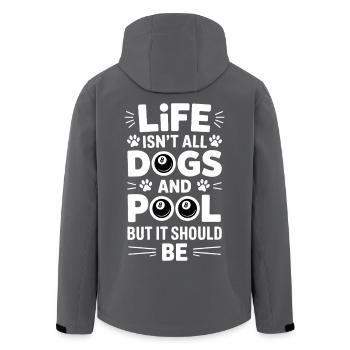 Pool Billiard Spruch Lustig Pool Billiard Geschenk - Recycelte Männer Softshell-Jacke von Stanley/Stella - Anthrazit - Hinten - AI Model Male 185 light (185cm)