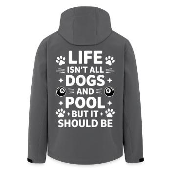 Pool Billiard Spruch Lustig Pool Billiard Geschenk - Recycelte Männer Softshell-Jacke von Stanley/Stella - Anthrazit - Hinten - AI Model Male 185 light (185cm)