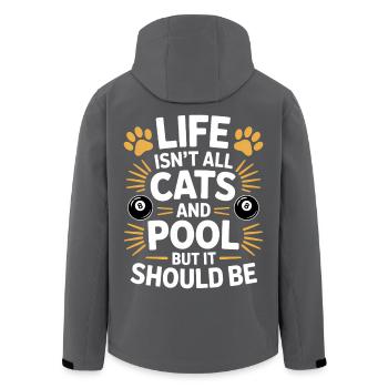 Pool Billiard Spruch Lustig Pool Billiard Geschenk - Recycelte Männer Softshell-Jacke von Stanley/Stella - Anthrazit - Hinten - AI Model Male 185 light (185cm)