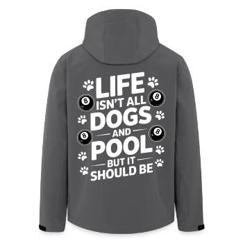 Pool Billiard Spruch Lustig Pool Billiard Geschenk - Recycelte Männer Softshell-Jacke von Stanley/Stella - Anthrazit - Hinten - AI Model Male 185 light (185cm)