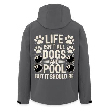 Pool Billiard Spruch Lustig Pool Billiard Geschenk - Recycelte Männer Softshell-Jacke von Stanley/Stella - Anthrazit - Hinten - AI Model Male 185 light (185cm)