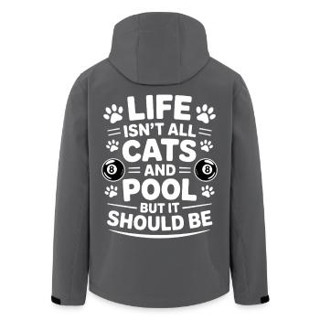 Pool Billiard Spruch Lustig Pool Billiard Geschenk - Recycelte Männer Softshell-Jacke von Stanley/Stella - Anthrazit - Hinten - AI Model Male 185 light (185cm)