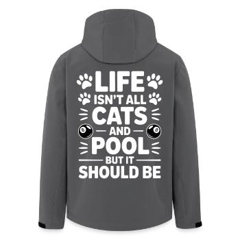 Pool Billiard Spruch Lustig Pool Billiard Geschenk - Recycelte Männer Softshell-Jacke von Stanley/Stella - Anthrazit - Hinten - AI Model Male 185 light (185cm)