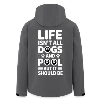 Pool Billiard Spruch Lustig Pool Billiard Geschenk - Recycelte Männer Softshell-Jacke von Stanley/Stella - Anthrazit - Hinten - AI Model Male 185 light (185cm)
