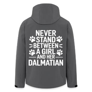 Dalmatiner Spruch Lustiges Dalmatiner Geschenk - Recycelte Männer Softshell-Jacke von Stanley/Stella - Anthrazit - Hinten - AI Model Male 185 light (185cm)