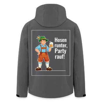 Hosen runter, Party rauf ! - Recycelte Männer Softshell-Jacke von Stanley/Stella - Anthrazit - Hinten - AI Model Male 185 light (185cm)